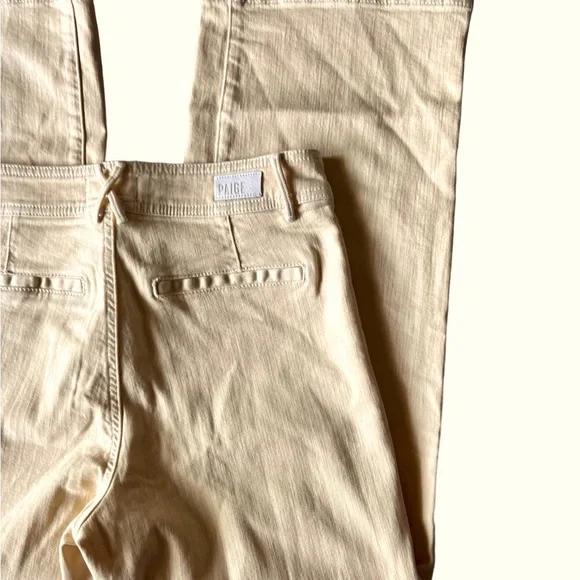 PAIGE Nellie Wide Leg Culotte Jeans in Light Yellow Size 27 - Picture 9 of 16